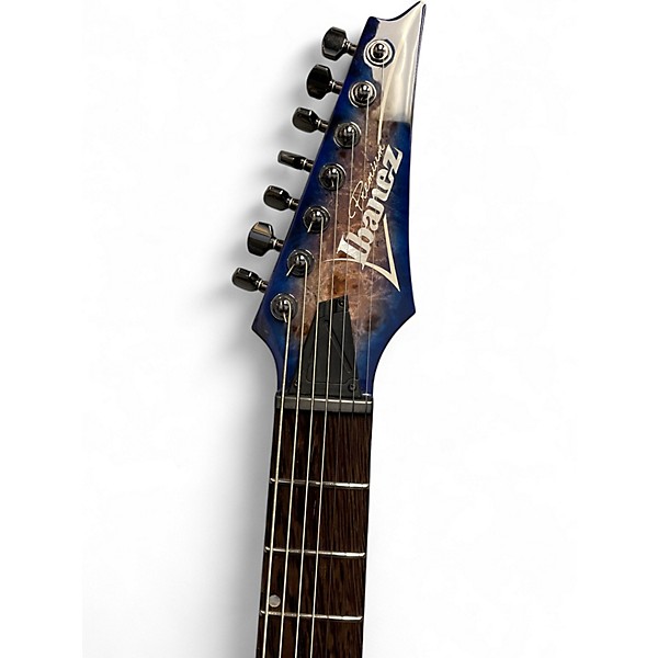 Used Ibanez RG1027 Cerulean Blue Solid Body Electric Guitar