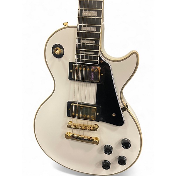 Used Epiphone Les Paul Custom Alpine White Solid Body Electric Guitar