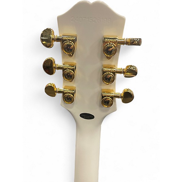 Used Epiphone Les Paul Custom Alpine White Solid Body Electric Guitar