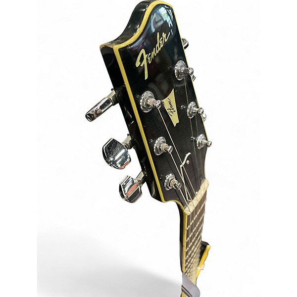 Used Fender 1980s MIJ Flame Standard Black Solid Body Electric Guitar