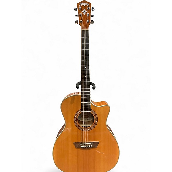 Used Washburn WG7SCE-A Natural Acoustic Electric Guitar