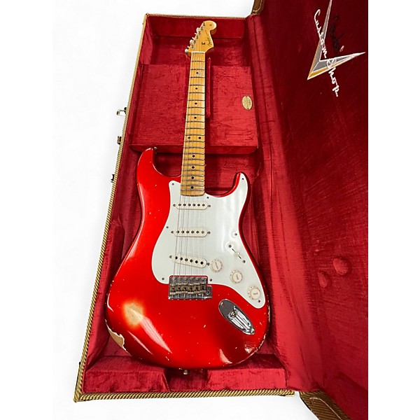 Used Fender 1958 Relic Stratocaster Candy Apple Red Solid Body Electric Guitar