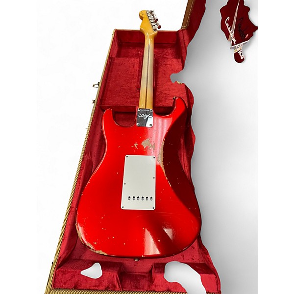 Used Fender 1958 Relic Stratocaster Candy Apple Red Solid Body Electric Guitar