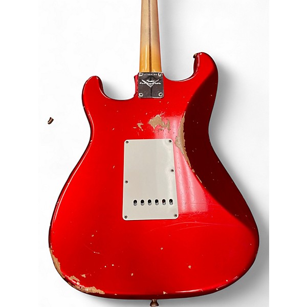 Used Fender 1958 Relic Stratocaster Candy Apple Red Solid Body Electric Guitar