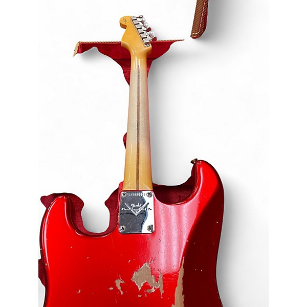 Used Fender 1958 Relic Stratocaster Candy Apple Red Solid Body Electric Guitar