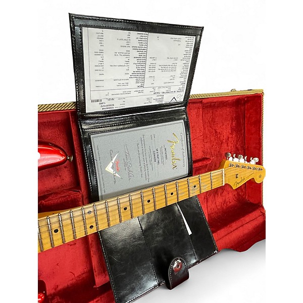 Used Fender 1958 Relic Stratocaster Candy Apple Red Solid Body Electric Guitar