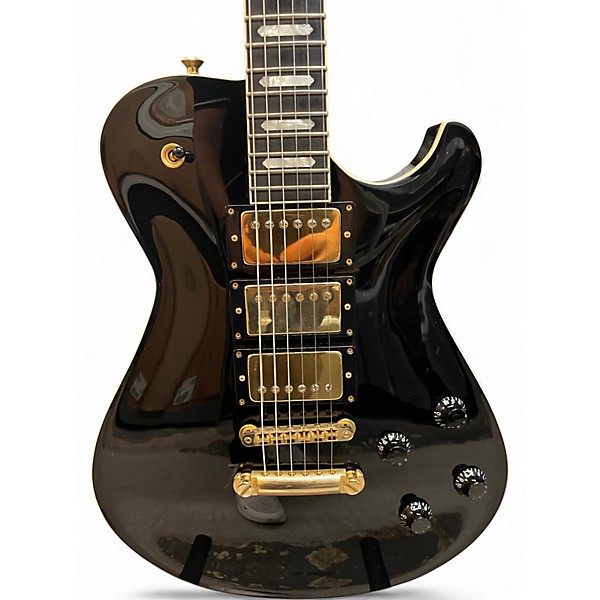 Used 2022 Knaggs Eric Steckel Kenai T/S H3 Black/Creme Bind. Solid Body Electric Guitar