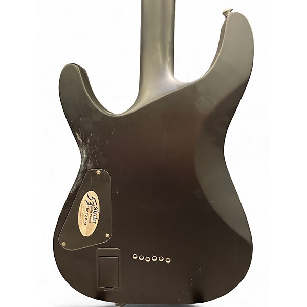 Used Schecter Guitar Research Damien Platinum Black Solid Body Electric Guitar