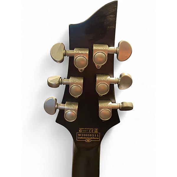 Used Schecter Guitar Research Damien Platinum Black Solid Body Electric Guitar