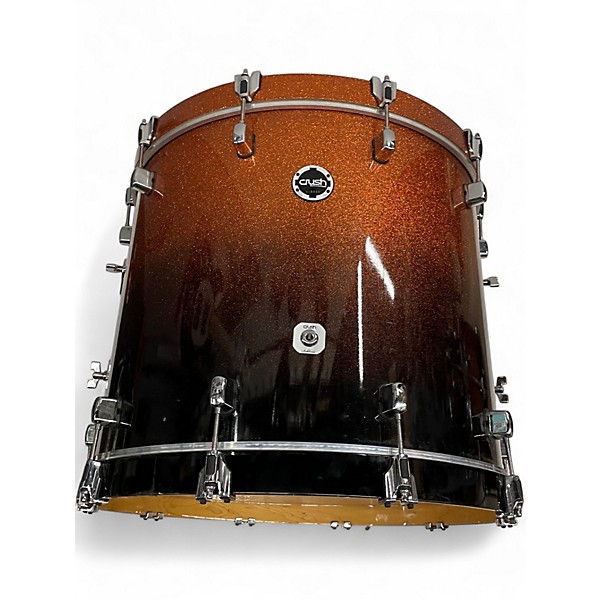 Used Crush Drums & Percussion 3 Piece Sublime Series ORANGE FADE SPARKLE Drum Kit