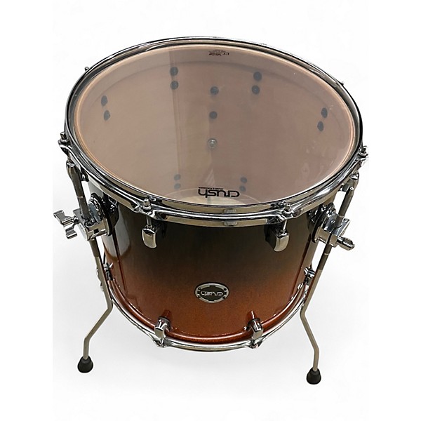 Used Crush Drums & Percussion 3 Piece Sublime Series ORANGE FADE SPARKLE Drum Kit