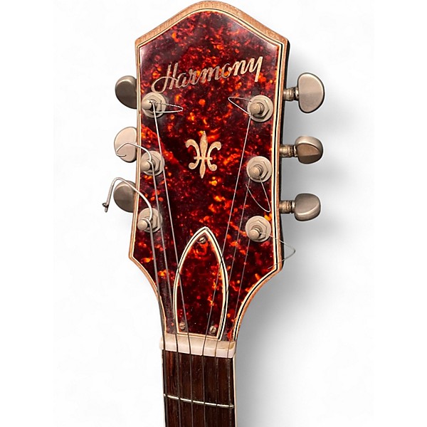 Vintage 1960s Harmony H-68 Jazz Artist Archtop Sunburst Hollow Body Electric Guitar