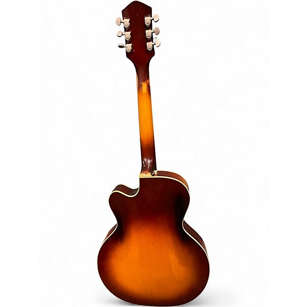 Vintage 1960s Harmony H-68 Jazz Artist Archtop Sunburst Hollow Body Electric Guitar