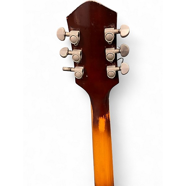 Vintage 1960s Harmony H-68 Jazz Artist Archtop Sunburst Hollow Body Electric Guitar