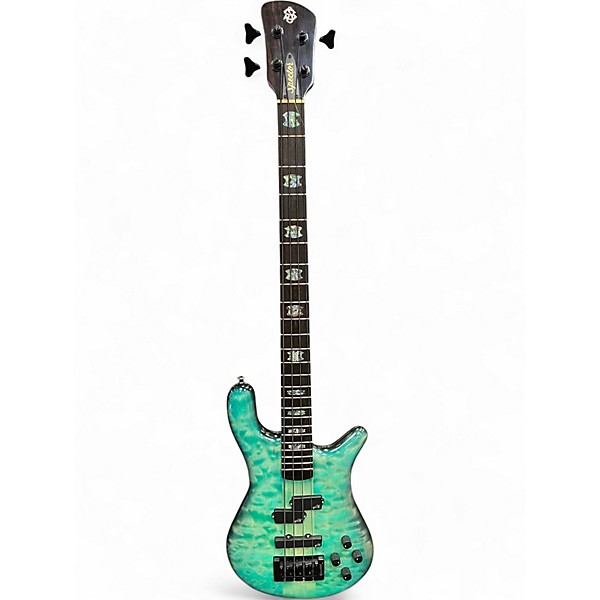 Used Spector NS2 USA AQUA GREEN Electric Bass Guitar