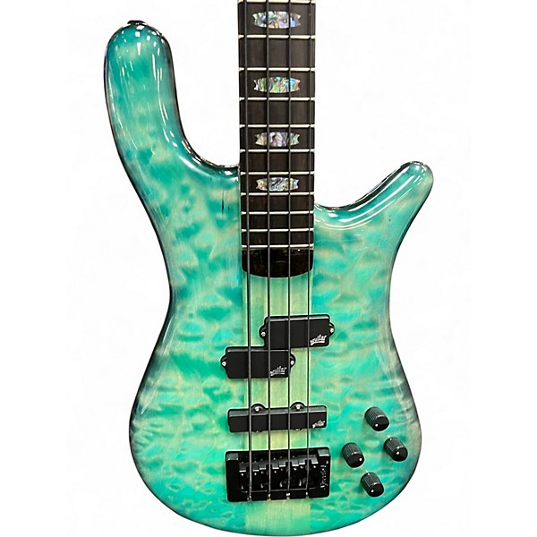 Used Spector NS2 USA AQUA GREEN Electric Bass Guitar