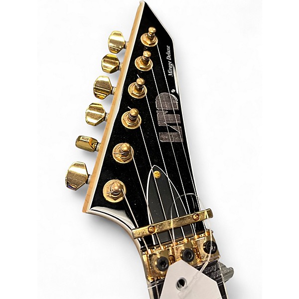 Used ESP LTD MIRAGE DELUXE 87 WHITE Solid Body Electric Guitar