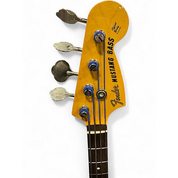 Used 2012 Fender Mustang Bass Vintage White Electric Bass Guitar