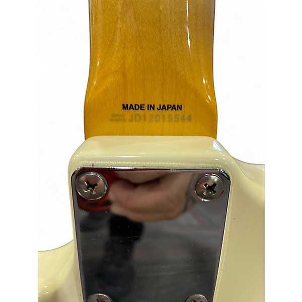 Used 2012 Fender Mustang Bass Vintage White Electric Bass Guitar