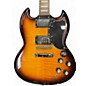 Used Epiphone G-400 Deluxe Tobacco Sunburst Flame Top Solid Body Electric Guitar