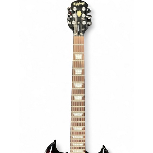 Used Epiphone G-400 Deluxe Tobacco Sunburst Flame Top Solid Body Electric Guitar