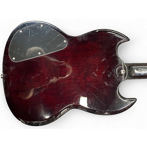 Used Epiphone G-400 Deluxe Tobacco Sunburst Flame Top Solid Body Electric Guitar