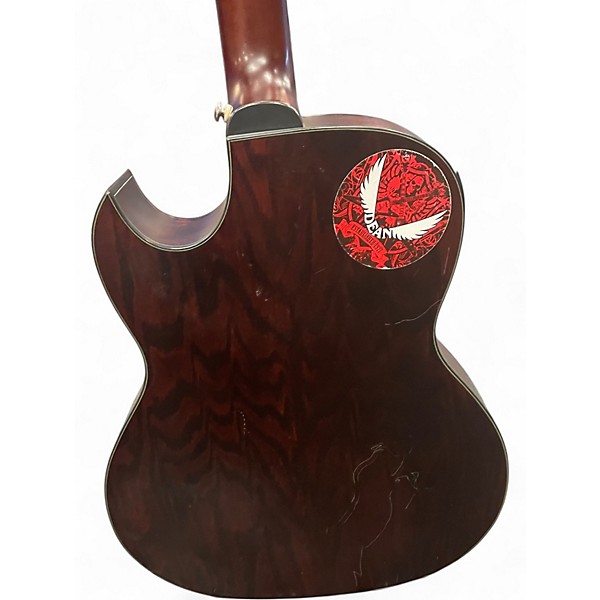 Used Dean Exhibition Quilt Ash Tiger Eye Acoustic Electric Guitar