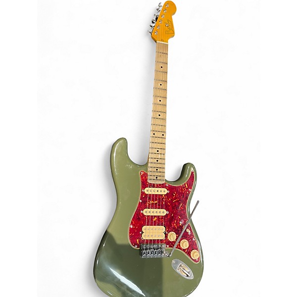 Used Burly S-HSS OLIVE GREEN Solid Body Electric Guitar