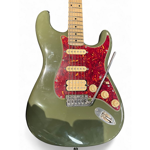 Used Burly S-HSS OLIVE GREEN Solid Body Electric Guitar