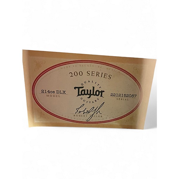 Used Taylor 214CE Deluxe Natural Acoustic Electric Guitar