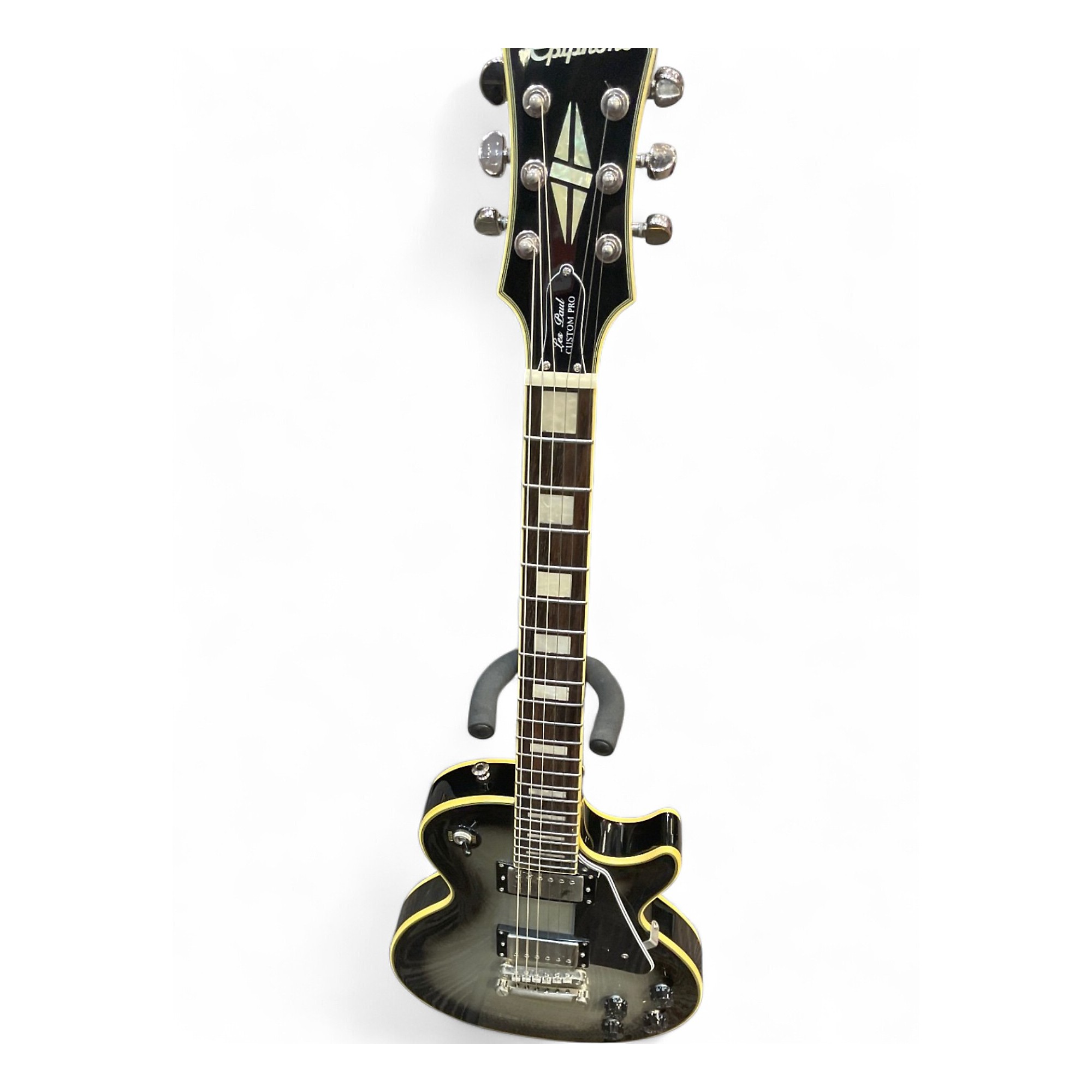 Used Epiphone Les Paul Custom Pro Silverburst Solid Body