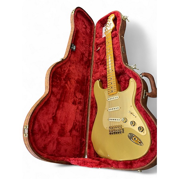 Used Fender American 50s Stratocaster Aztec Gold Solid Body Electric Guitar
