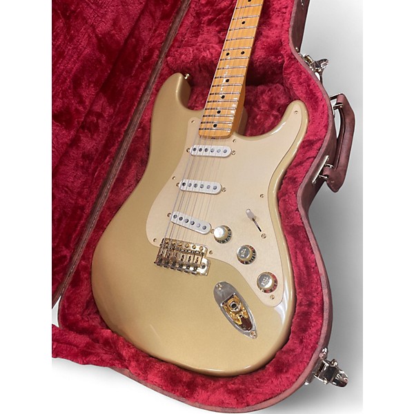 Used Fender American 50s Stratocaster Aztec Gold Solid Body Electric Guitar