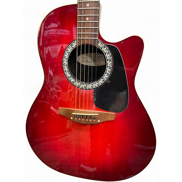 Used Ovation 1861 Standard Balladeer BLACK CHERRY BURST Acoustic Electric Guitar