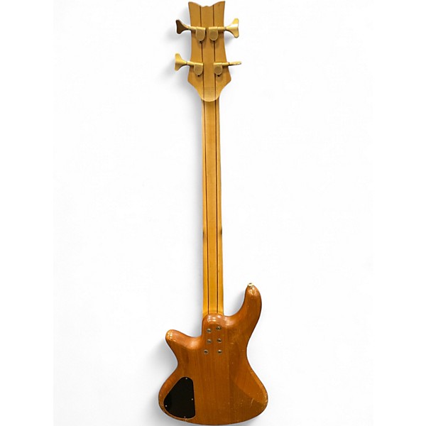 Used Schecter Guitar Research Stiletto Custom 4 String Natural Electric Bass Guitar