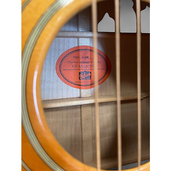 Vintage 1995 Gibson J200 Natural Acoustic Guitar