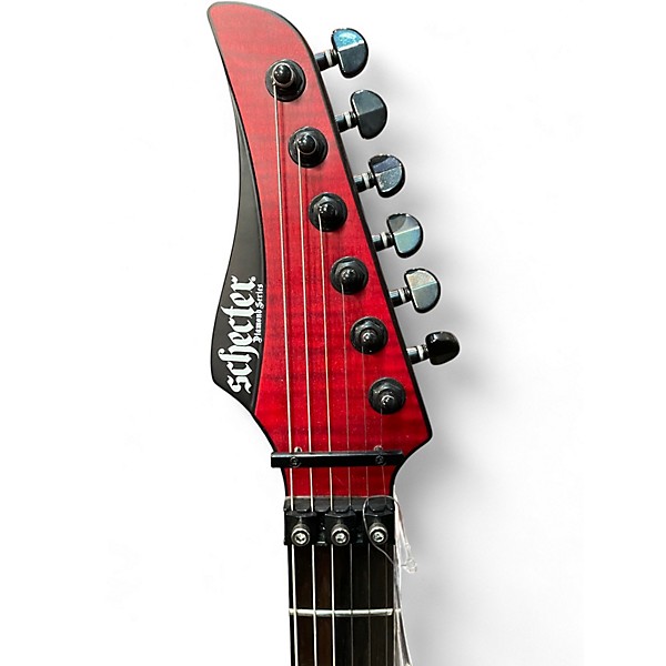 Used Schecter Guitar Research Banshee Satin Trans Red Solid Body Electric Guitar