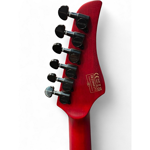 Used Schecter Guitar Research Banshee Satin Trans Red Solid Body Electric Guitar