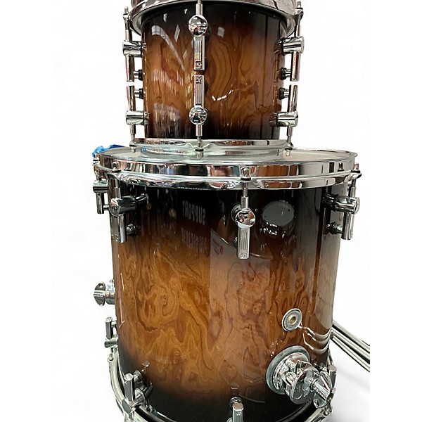 Used SONOR 4 Piece Prolite Walnut Burst Drum Kit