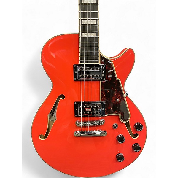 Used D'Angelico Premier Series SS Orange Hollow Body Electric Guitar