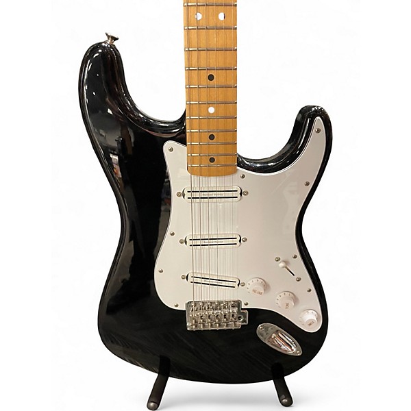 Used Fender STRATOCASTER Black Solid Body Electric Guitar