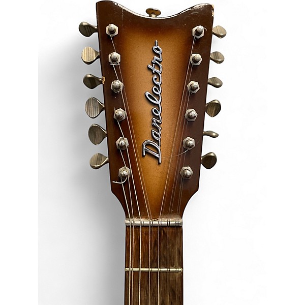 Used 1970s Danelectro Bellzouki two tone tan burst Solid Body Electric Guitar