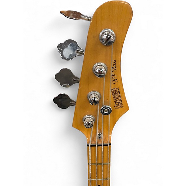 Used Hohner HP bass Candy Apple Red Electric Bass Guitar