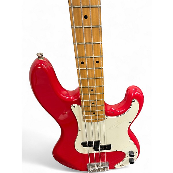 Used Hohner HP bass Candy Apple Red Electric Bass Guitar