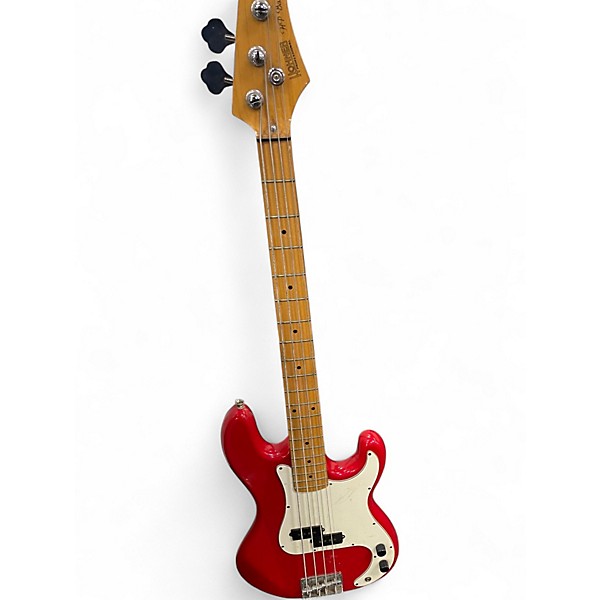 Used Hohner HP bass Candy Apple Red Electric Bass Guitar