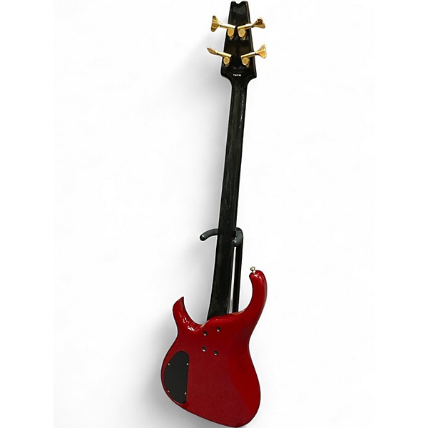 Vintage 1992 Modulus Guitars Q4 Quantum Fretless Trans Red Electric Bass Guitar