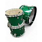 Used 2025 Jjrums Custom Drums 3 Piece Frequent Flyer Emerald green glass Drum Kit