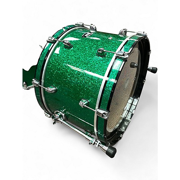 Used 2025 Jjrums Custom Drums 3 Piece Frequent Flyer Emerald green glass Drum Kit