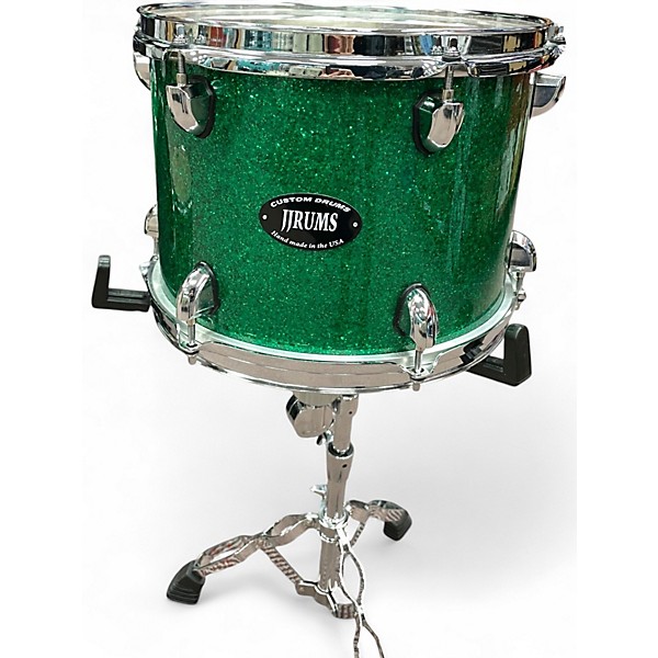 Used 2025 Jjrums Custom Drums 3 Piece Frequent Flyer Emerald green glass Drum Kit