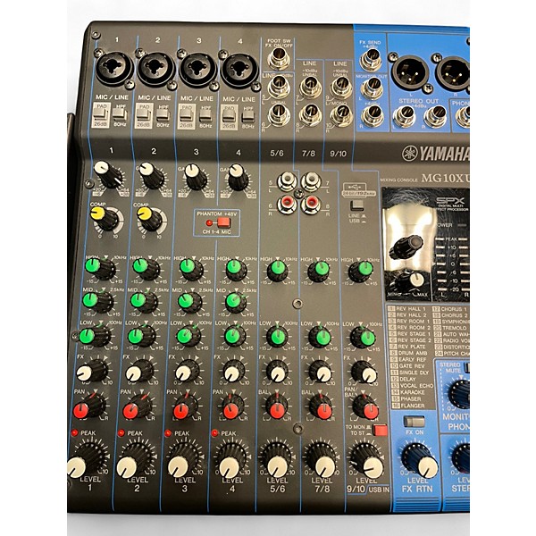 Used Yamaha MG10XU 10 Channel Mixer with Effects Unpowered